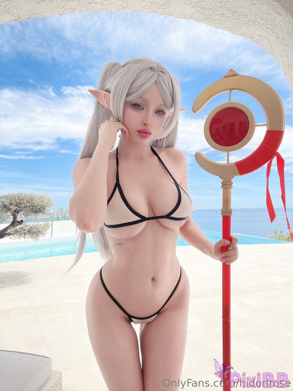 Hidori Rose Frieren Sousou no Frieren Sexy Cosplay PixiBB.COM 006