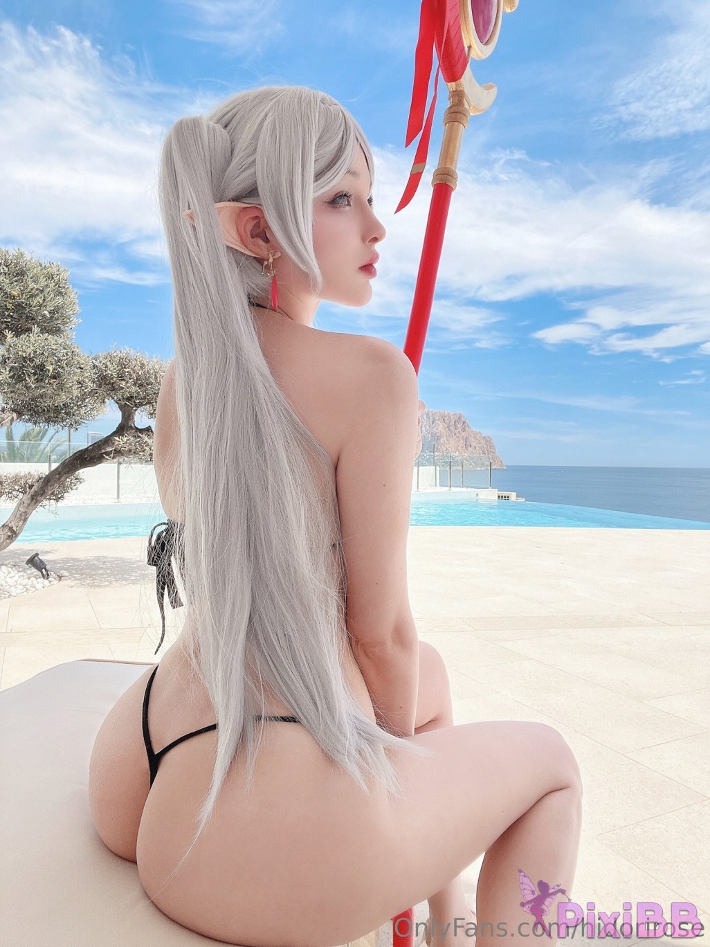 Hidori Rose Frieren Sousou no Frieren Sexy Cosplay PixiBB.COM 020