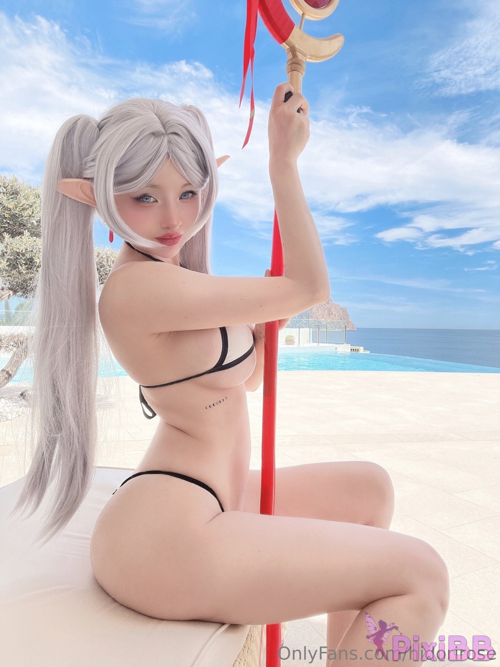 Hidori Rose Frieren Sousou no Frieren Sexy Cosplay PixiBB.COM 022